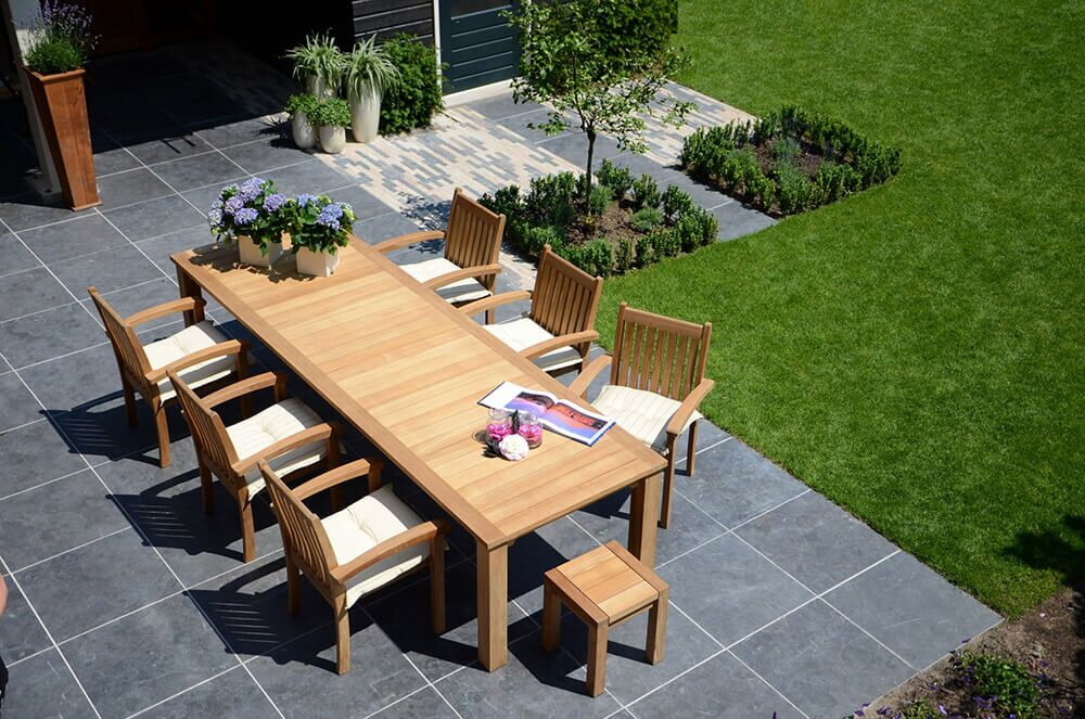  Teakholz Gartenhocker - Modern - Lucy Hocker