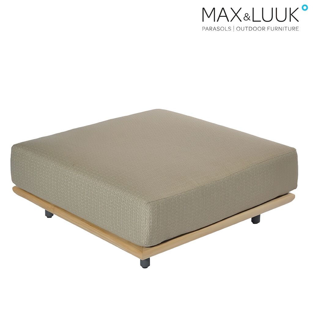  Teakholz Hocker Mit Kissen Für Die Loungeecke Von Max & Luuk - Luke Hocker
