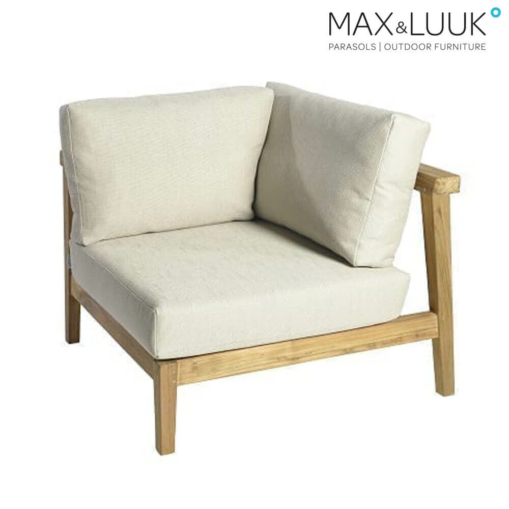  Teakholz Loungemodul Mit Auflagen - Eckmodul Duke