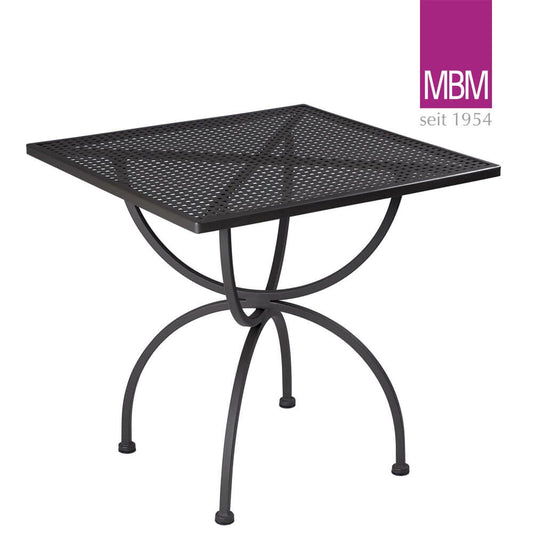  Terrassentisch Quadratisch Aus Metall - MBM - Eisen - 75x75x73cm - Tisch Romeo