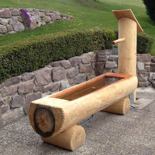  Tiroler Holz Baumbrunnen Im Almhütten-Design Für Den Garten - Gentiana Clusii
