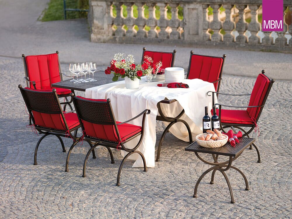  Tisch Für Draußen - MBM - Metall/Eisen - Rustikal - 75x125x73cm - Tisch Romeo