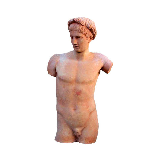  Torso Mann Garten Aktfigur Aus Terrakotta - Mainardi