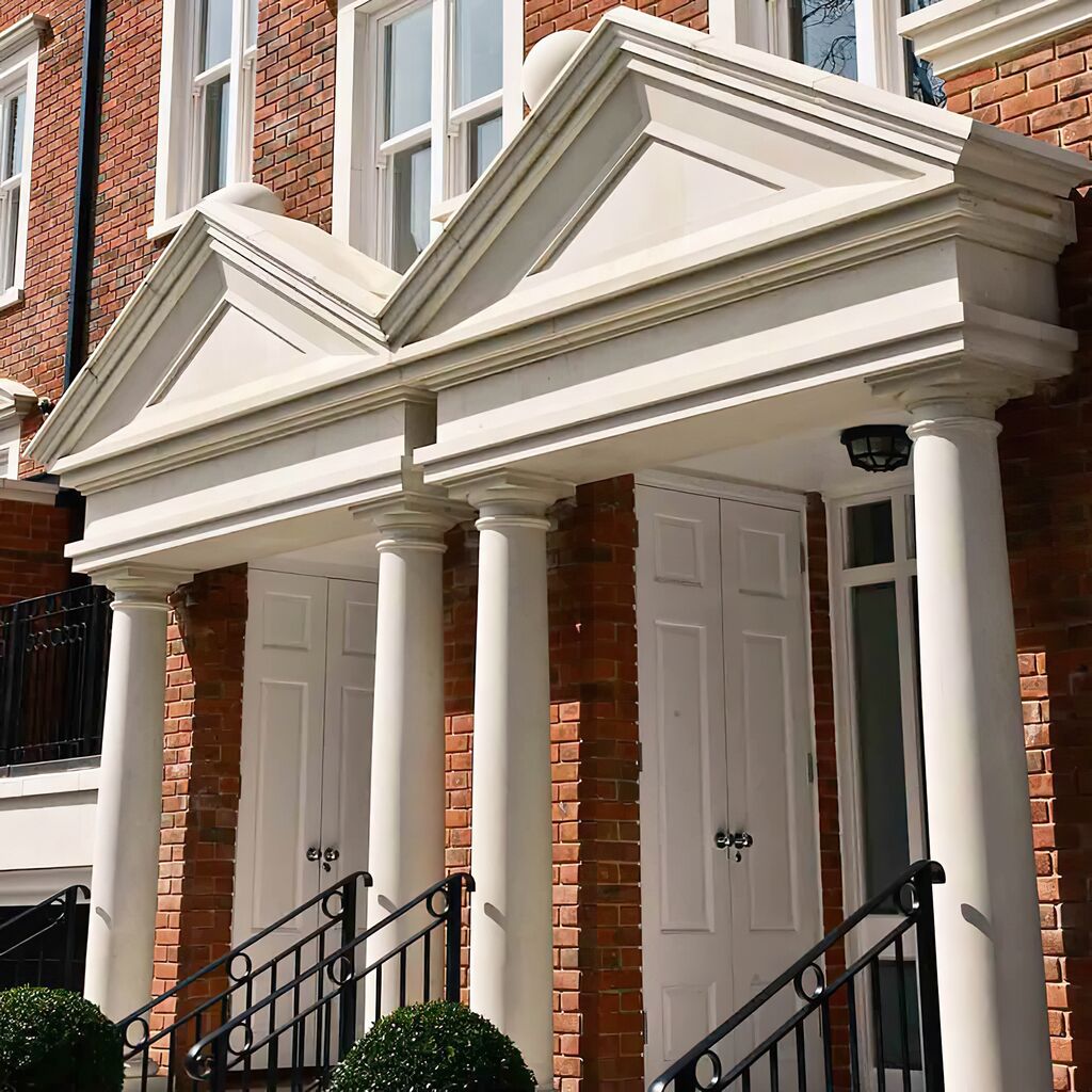  Toskanischer Stein Pilaster Halbrund Mit Kapitell - Hereswith