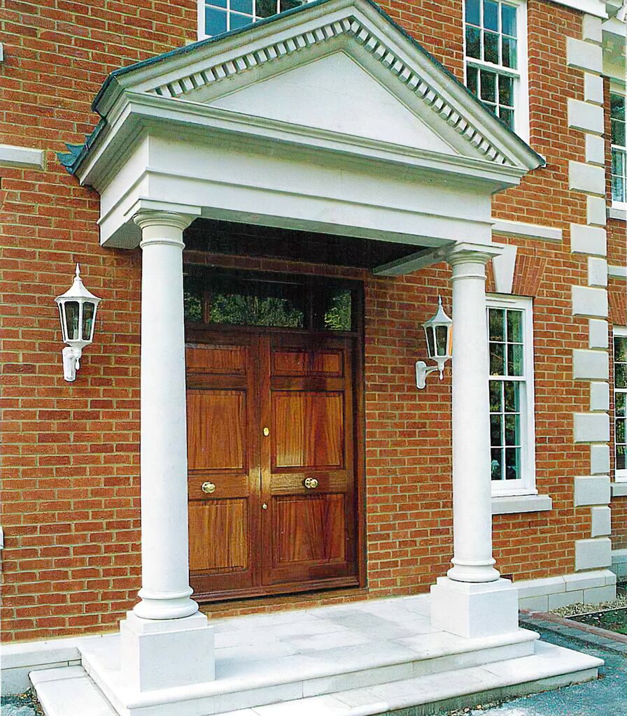  Toskanischer Stein Pilaster Halbrund Mit Kapitell - Hereswith