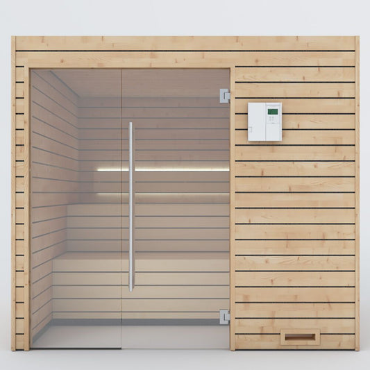  Traditionelle Indoor Qualitätssauna Aus Fichtenholz Mit Glastür Für 2 Bis 4 Personen - Kiva