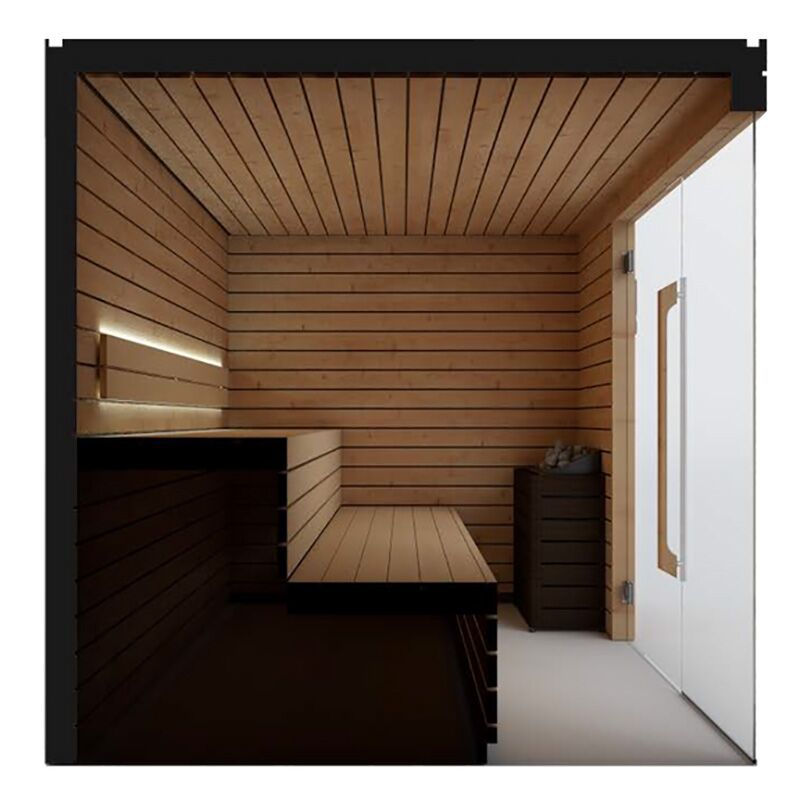  Traditionelle Indoor Qualitätssauna Aus Fichtenholz Mit Glastür Für 2 Bis 4 Personen - Kiva
