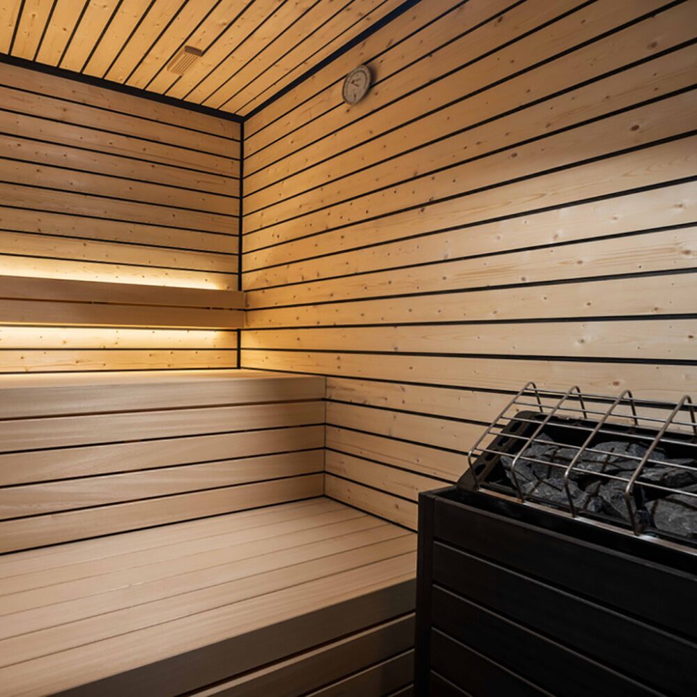  Traditionelle Indoor Qualitätssauna Aus Fichtenholz Mit Glastür Für 2 Bis 4 Personen - Kiva