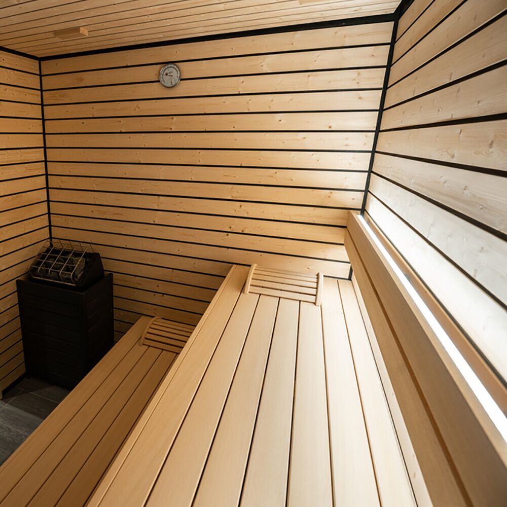  Traditionelle Indoor Qualitätssauna Aus Fichtenholz Mit Glastür Für 2 Bis 4 Personen - Kiva