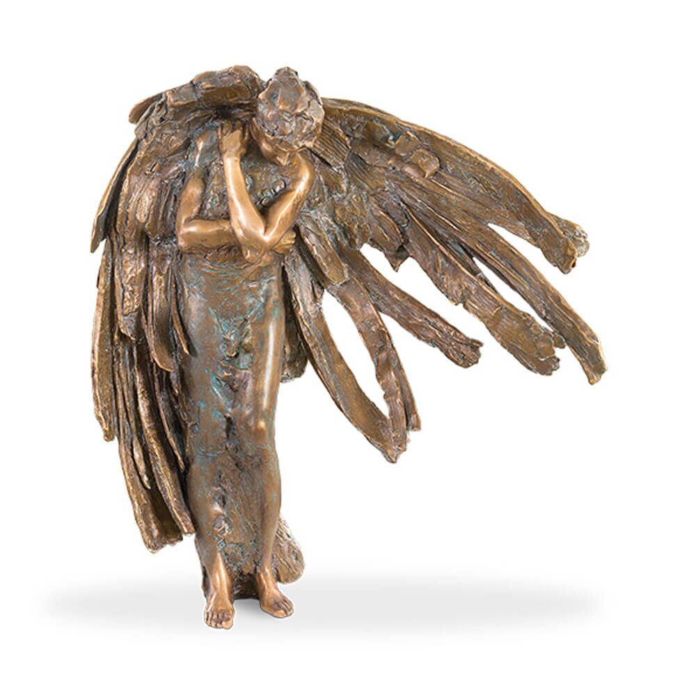  Trauernder Engel - Gartenskulptur Aus Bronze - Angelo Piangere