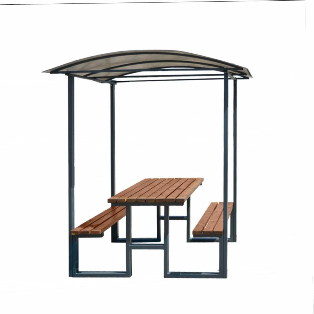  Überdachtes Tisch-Set Aus Metall Und Holz - Akis