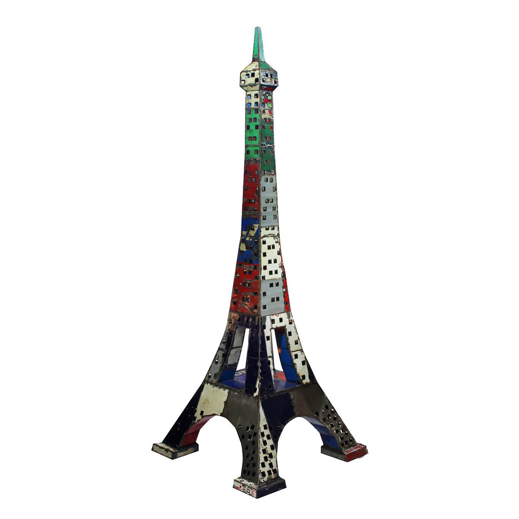  Upcycling Figur Eiffelturm Aus Recycelten Ölfässern - Pop Art Stil - Eiffelturm