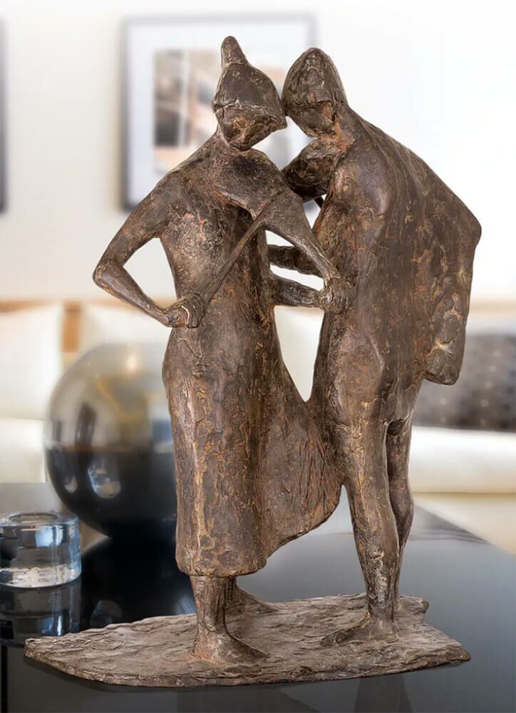  Violinenspieler Mann Und Frau Aus Limitierter Bronze - Instrumentenstimmer