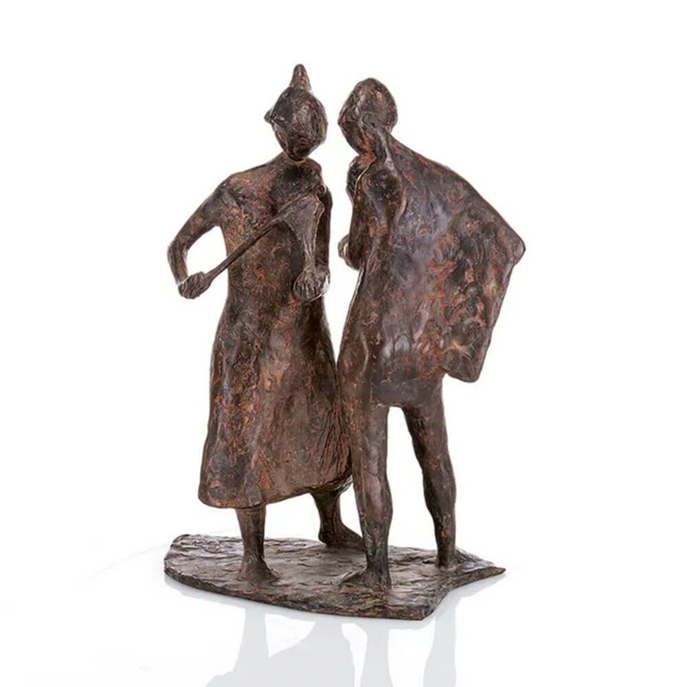  Violinenspieler Mann Und Frau Aus Limitierter Bronze - Instrumentenstimmer