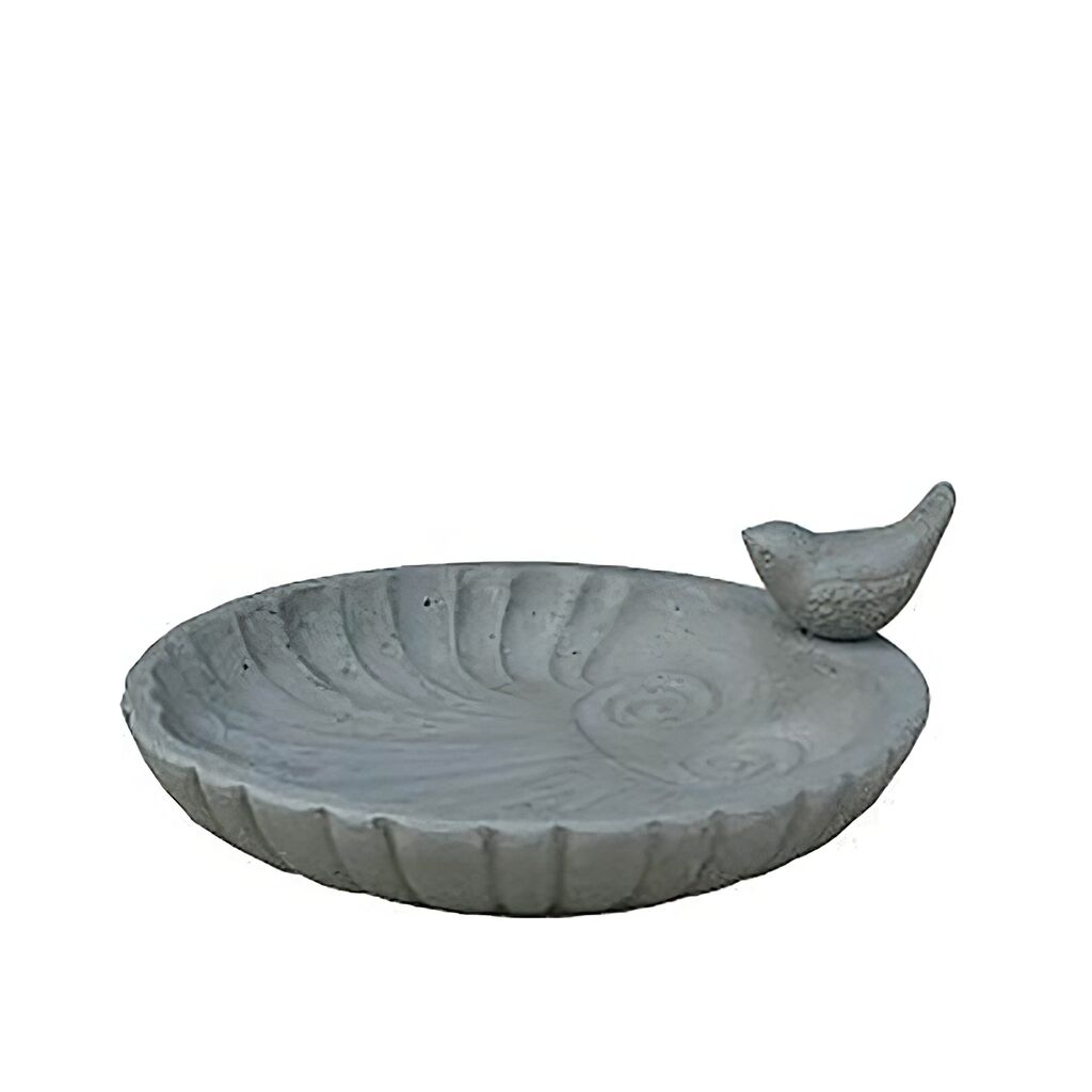  Vogelbad Mit Vogelfigur Aus Glasfaser-Beton - Otranto