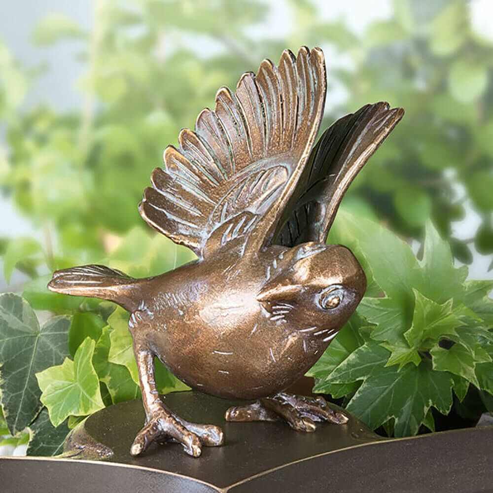  Vogelfiguren Set Aus 5 Bronzeskulpturen - Spatzen
