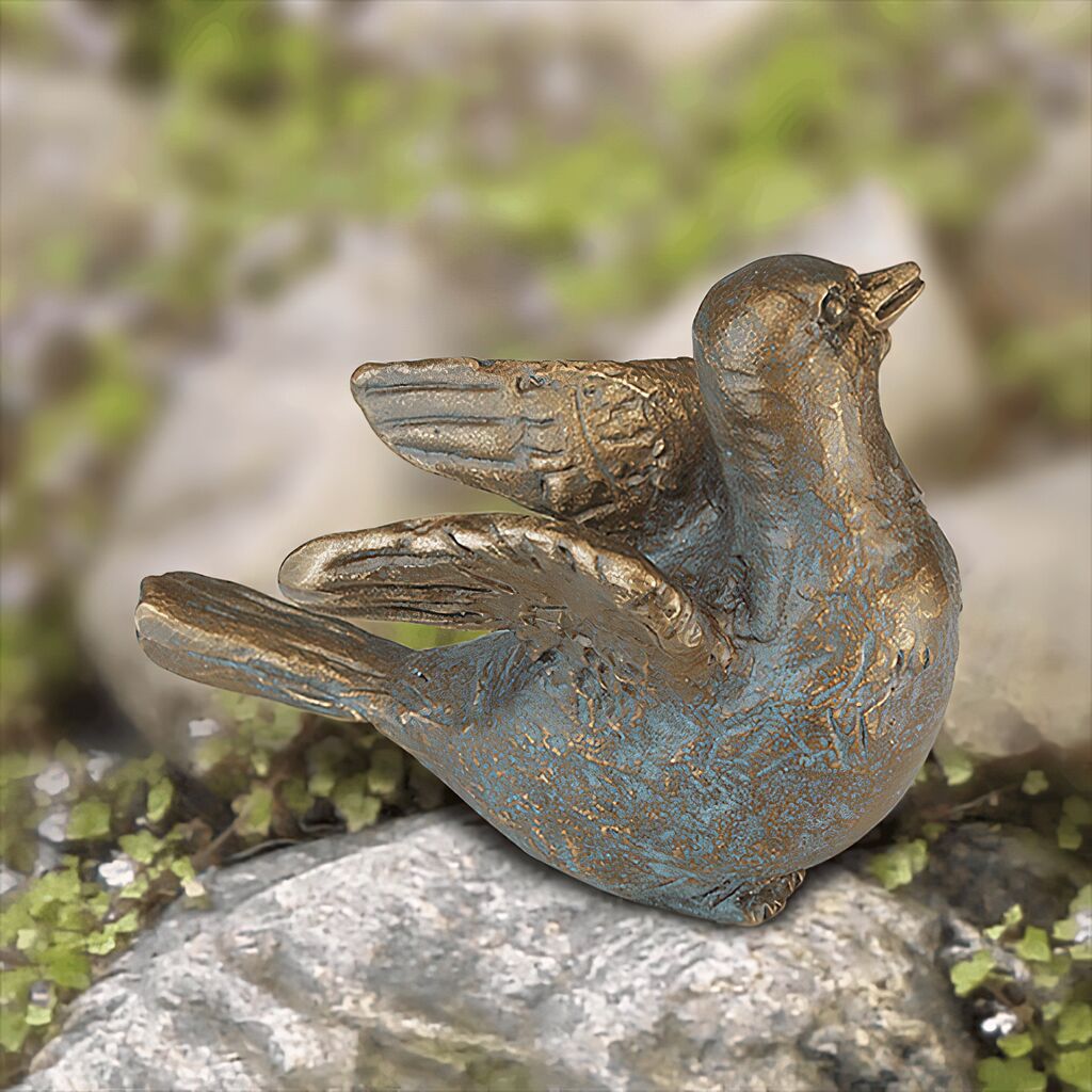  Vogelstatue Spatz Für Den Garten - Klein - Spatz Sitzend