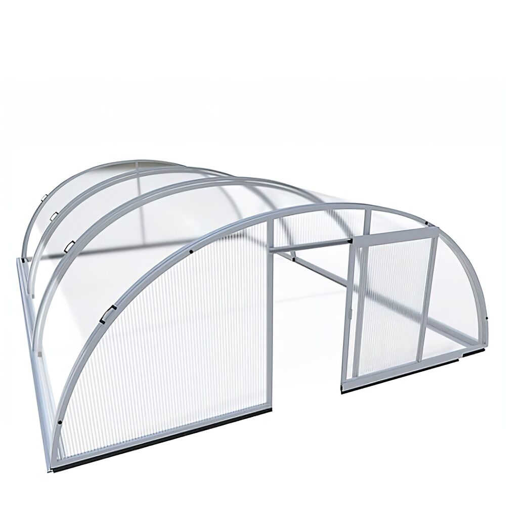  Vormontierte Poolabdeckung Für Den Außenbereich - Aluminium & Polycarbonat - Eckig - Silber - Abschließbar - Jade