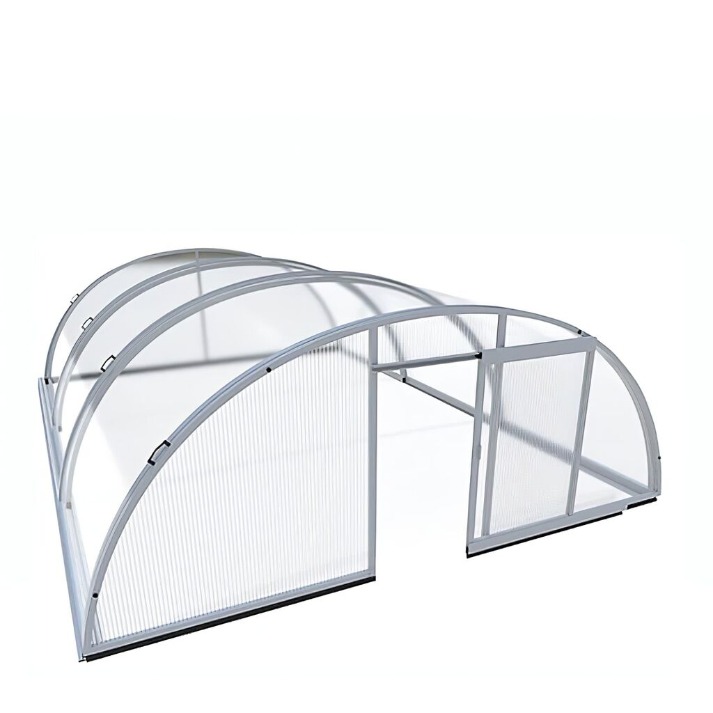  Vormontierte Poolüberdachung In Silber - Aluminium & Polycarbonat - UV-beständig - Abschließbar - Morganit