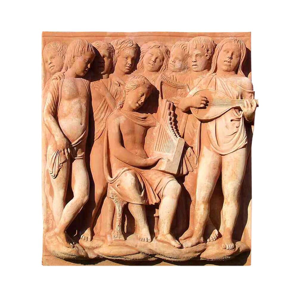  Wandrelief Aus Terrakotta - Musik Gruppe - Musica