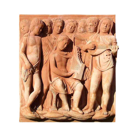  Wandrelief Aus Terrakotta - Musik Gruppe - Musica
