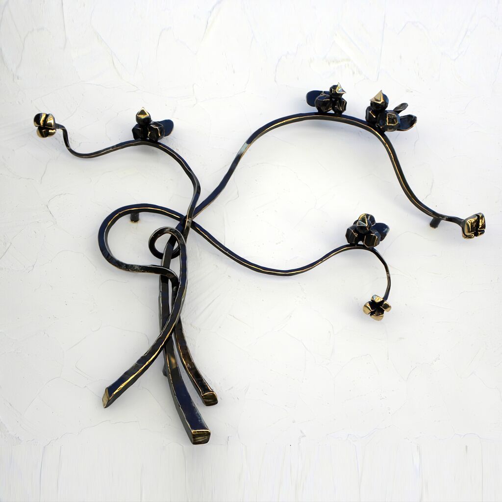  Wandrelief Baum Mit 4 Spatzen Aus Schmiedebronze - Tregato