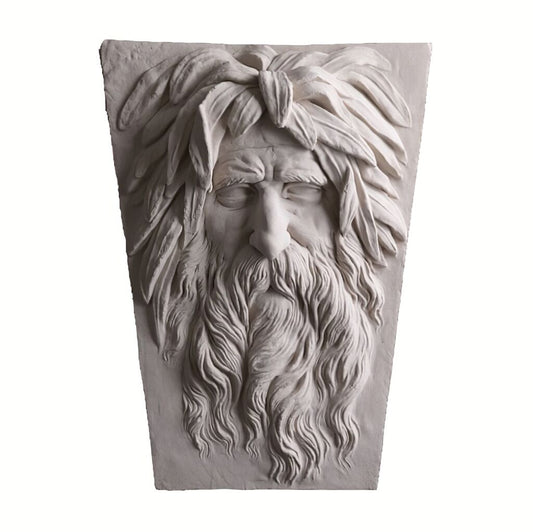  Wandrelief Wassergott Historisch Steinguss - River God