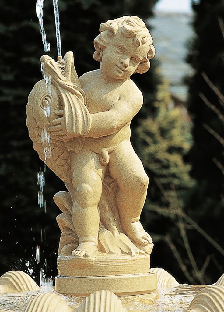  Wasserspeier Putte Steinfigur - Ampthill Park