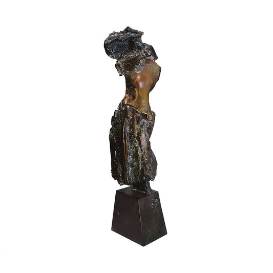  Weiblicher Bronzetorso Limitiert In Schwarz-braun - Projekt