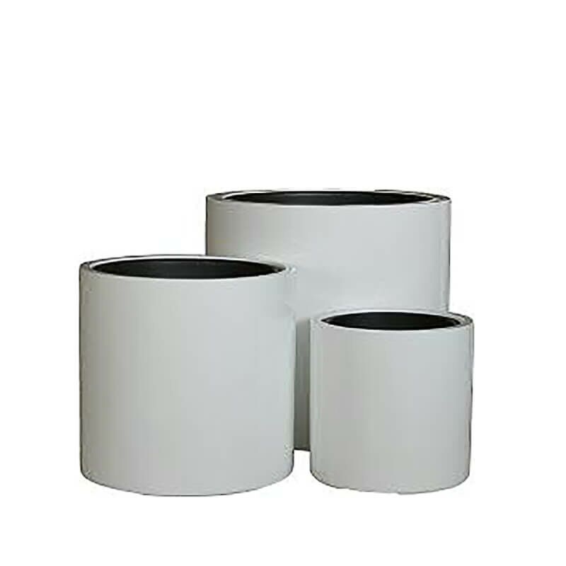  Weiße Pflanztöpfe Im 3er Set - Polystone - Modern - Mondavio
