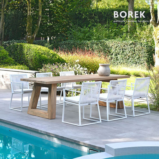  Weißer Gartenstuhl Von Borek Aus Alu/Ardenza - Lincoln Stuhl