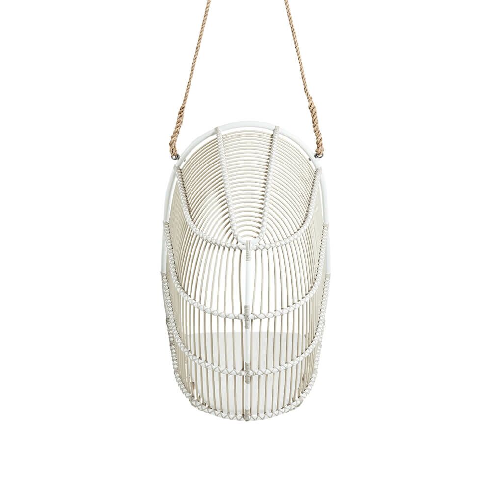  Weißer Outdoor Hängesessel Aus Aluminium Mit Seil - Hängesessel Erla