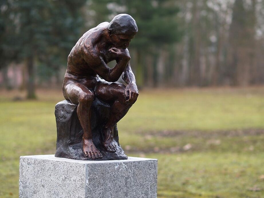  Wertvolle Bronze Figur - Der Denker Von Rodin