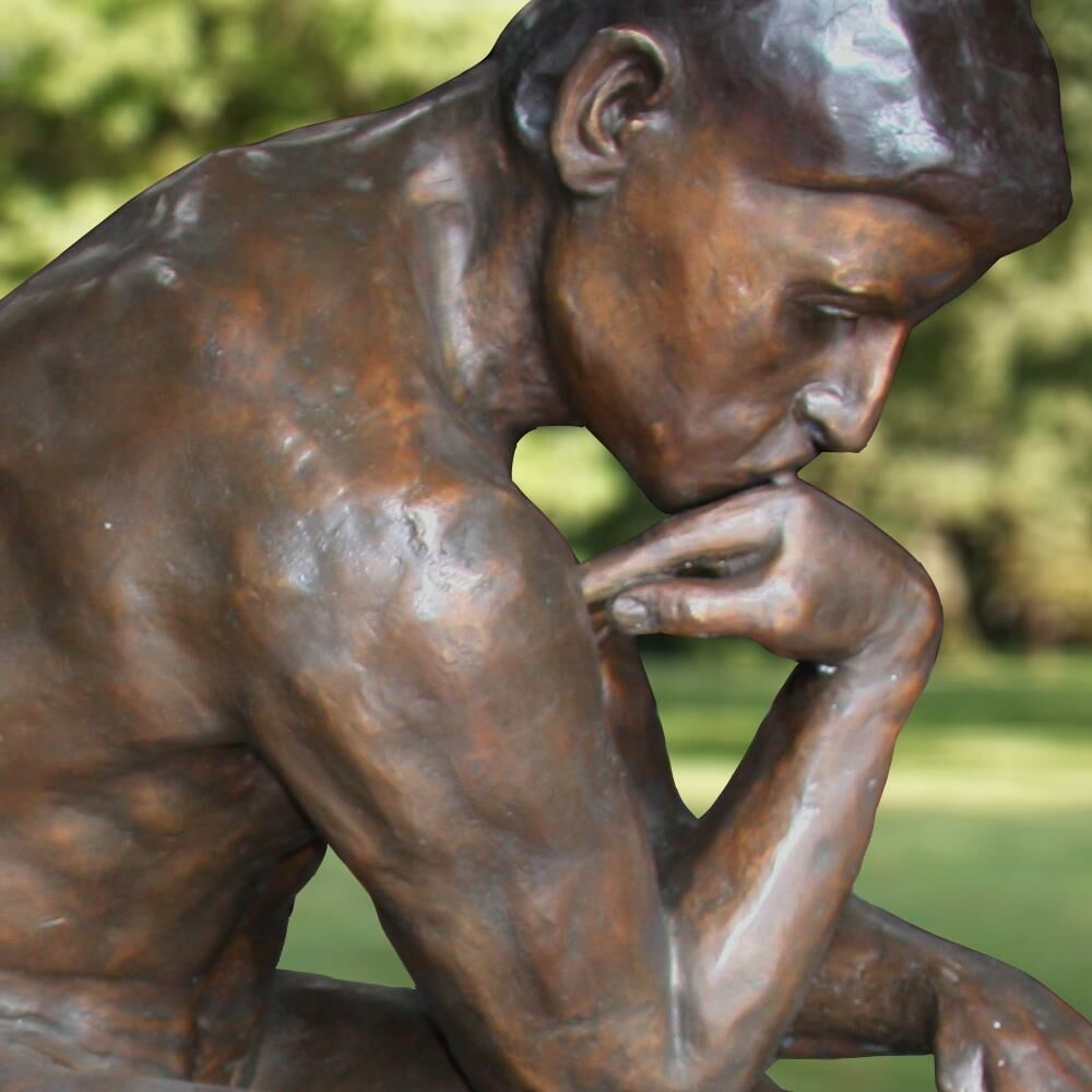  Wertvolle Bronze Figur - Der Denker Von Rodin