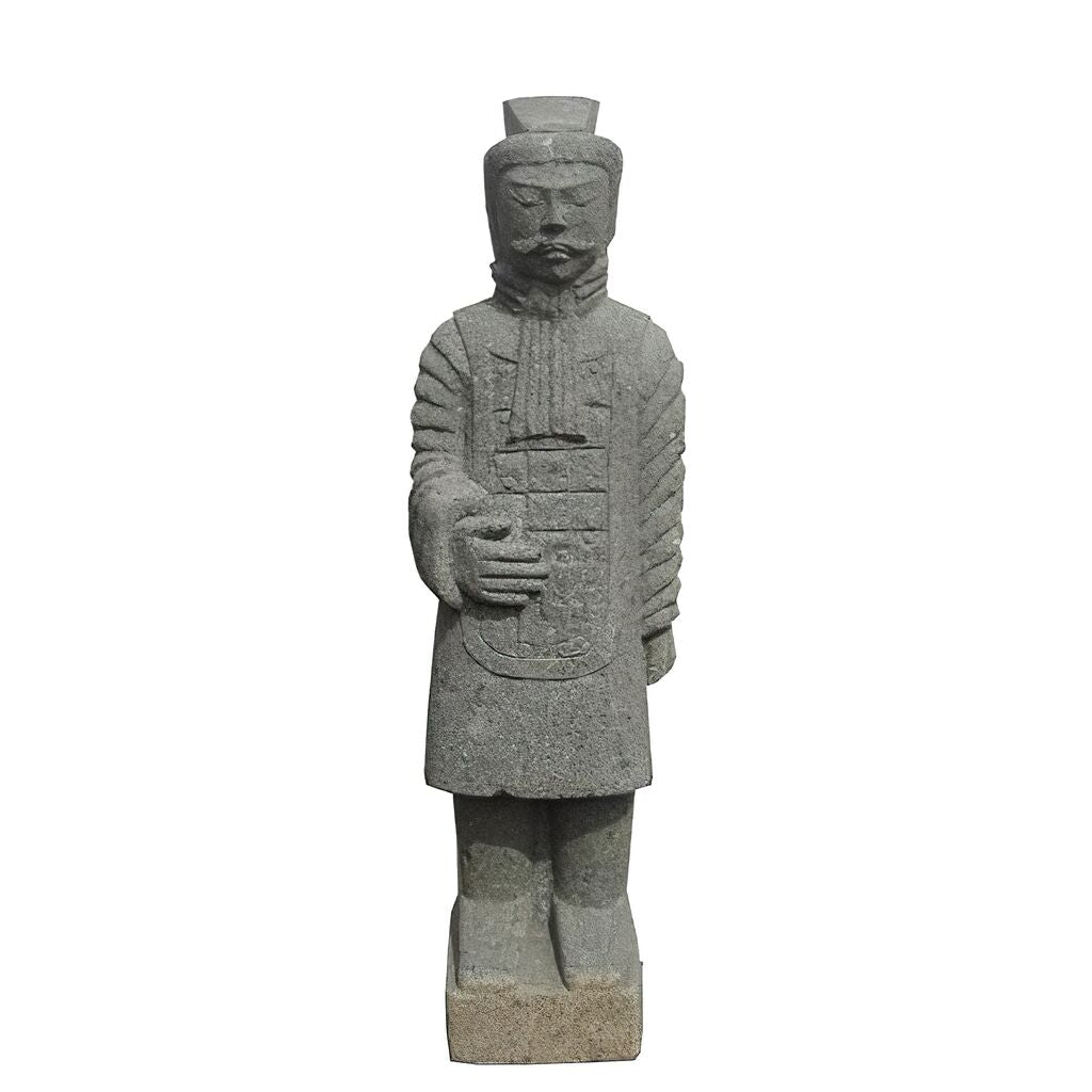  Wertvolles Unikat Krieger Skulptur Stehend