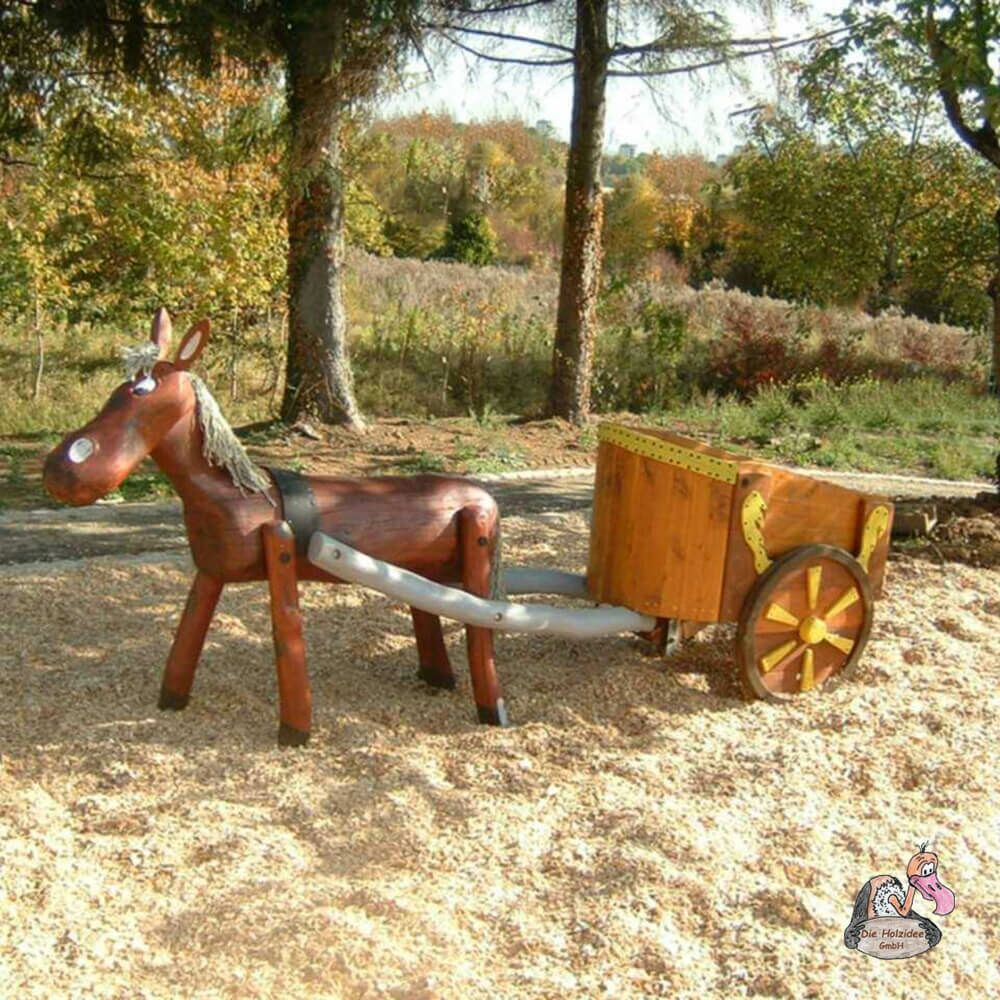  Wettefeste Pferd Holzfigur Als Gartendekoration - Pferd