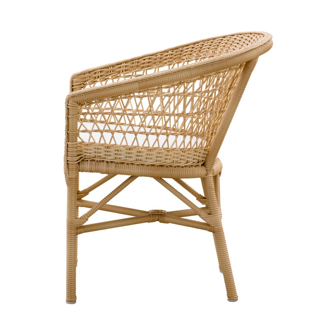  Wetterbeständiger Korbstuhl Aus Aluminium Und Rattan - Gartenstuhl Ivar