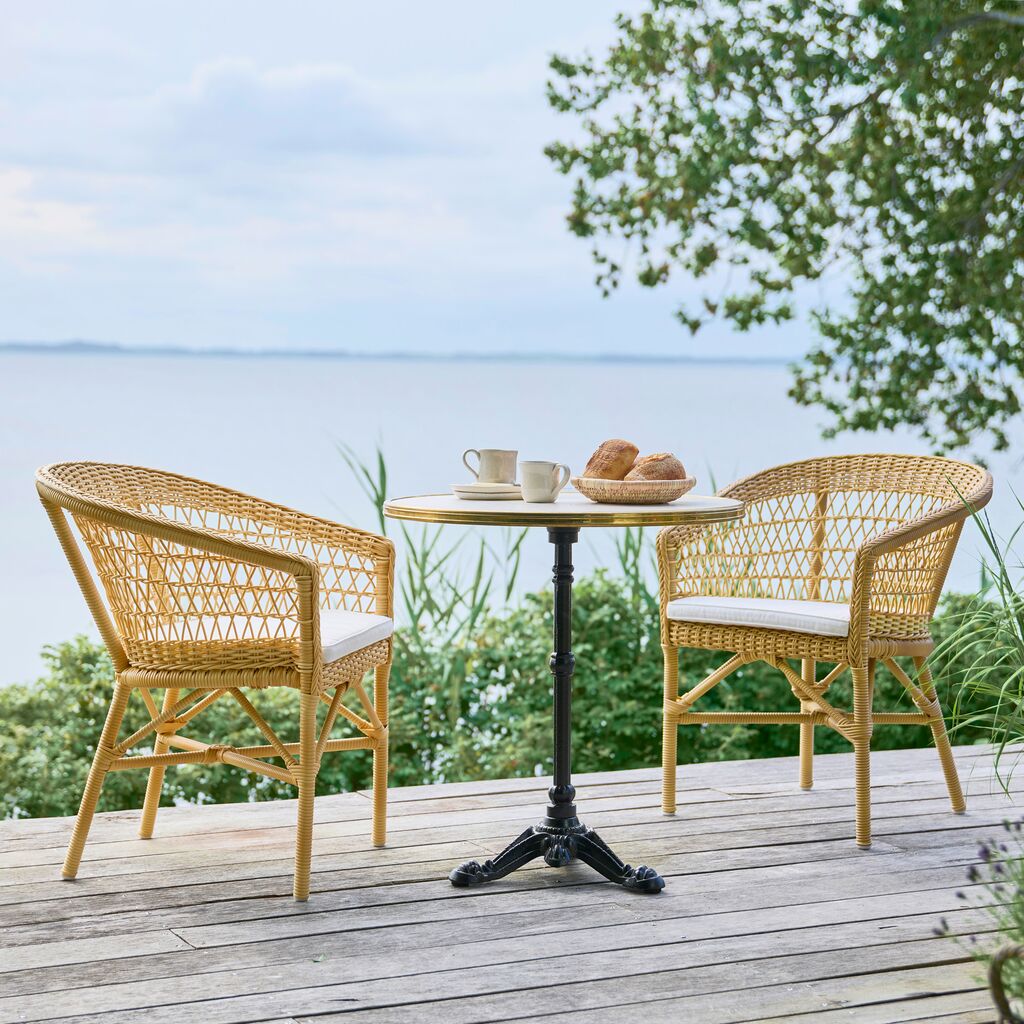  Wetterbeständiger Korbstuhl Aus Aluminium Und Rattan - Gartenstuhl Ivar