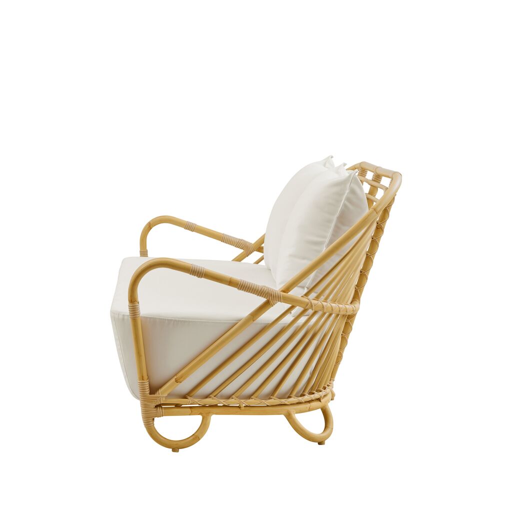  Wetterbeständiges 2-Sitzer Outdoorsofa Mit Weißen Kissen - Gartensofa Celeste