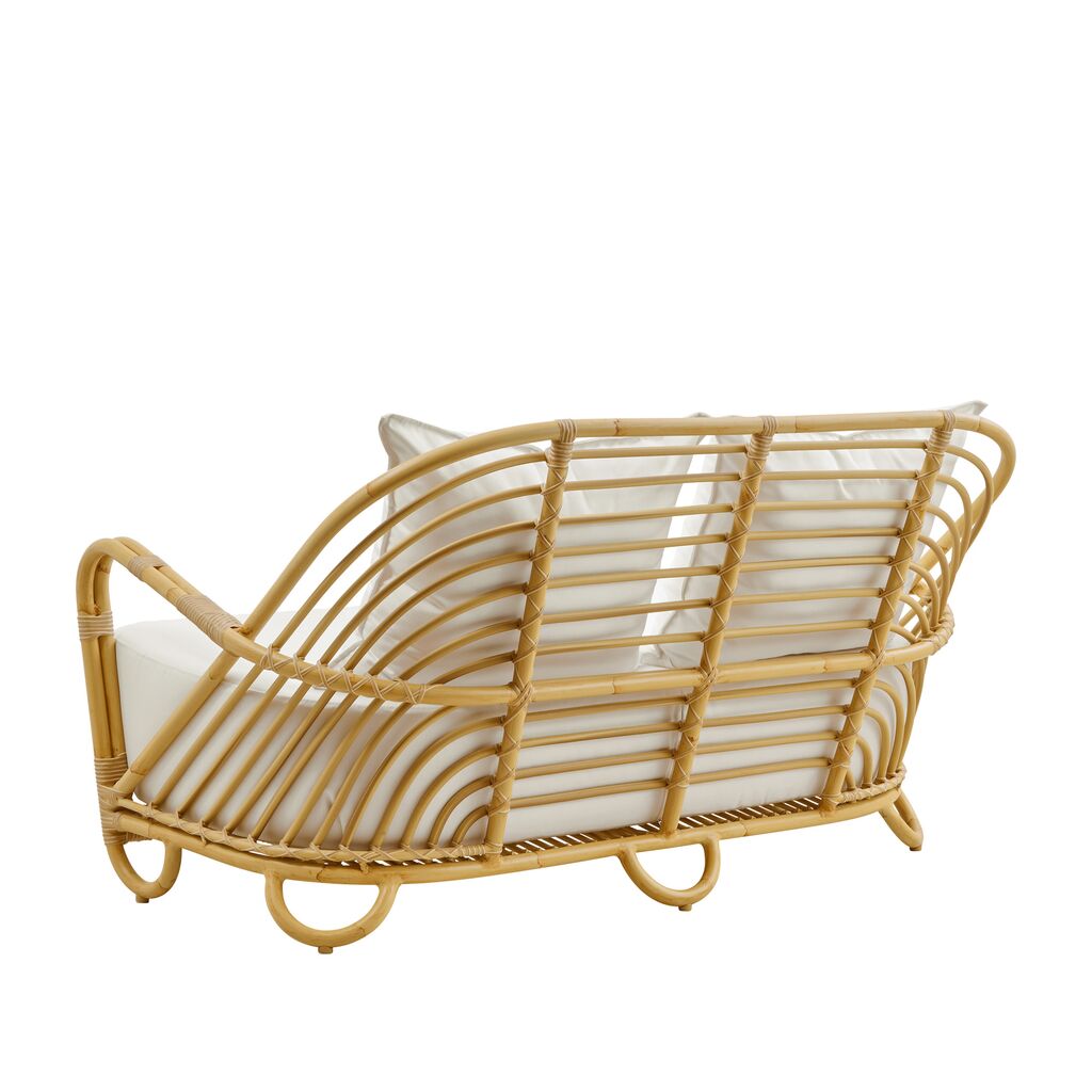  Wetterbeständiges 2-Sitzer Outdoorsofa Mit Weißen Kissen - Gartensofa Celeste