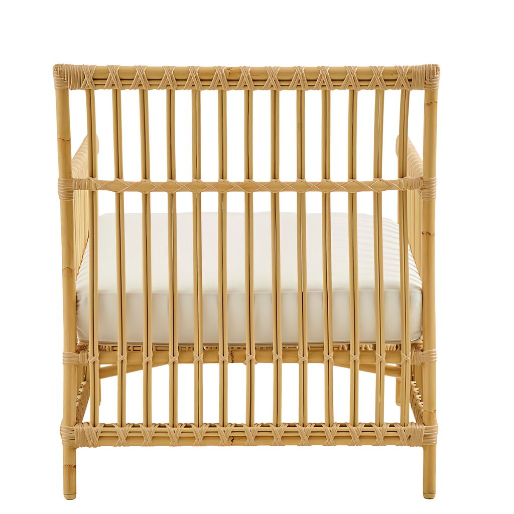  Wetterfester Lounge Stuhl In Natürlichen Braun Mit Kissen - Loungechair Caya