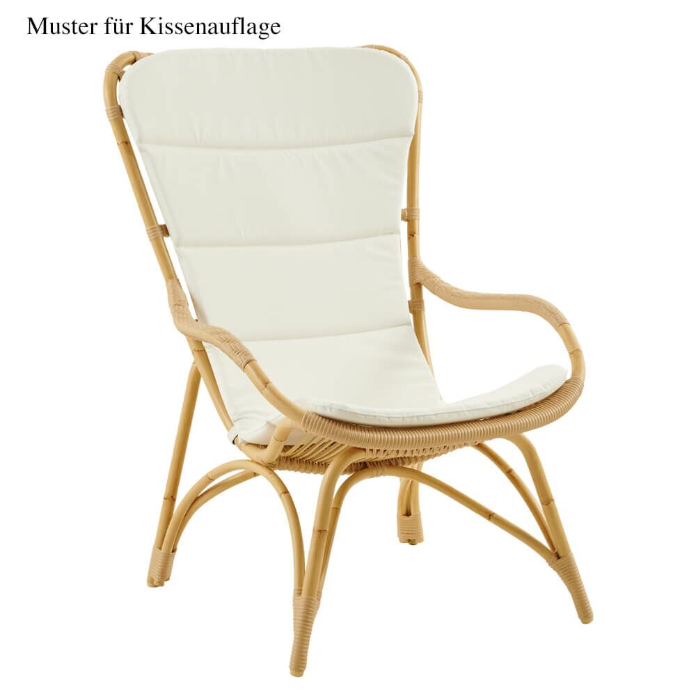  Wetterfester Loungesessel Aus Alu Rattan In Moccachino - Gartensessel Elina