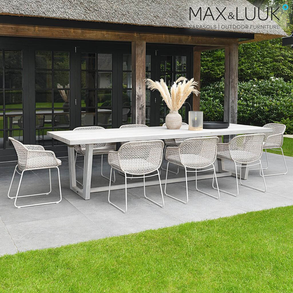  Wetterfester Outdoor Geflechtsessel In Beige Von Max & Luuk - Mary Gartenstuhl