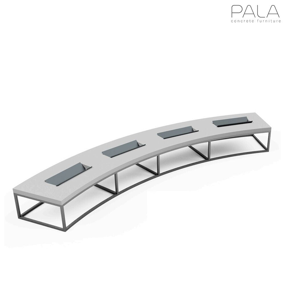  Wetterfester Outdoor Tisch Aus Beton & Metall Mit Barbecue Stellen Für Den Park - Kokkola