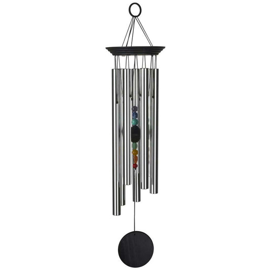  Windspiel Mit Metall Röhren Woodstock Chakra Chime - Seven Stones, Groß