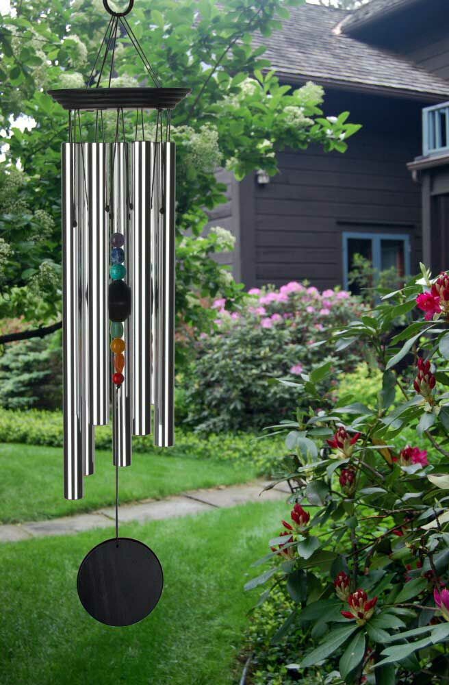  Windspiel Mit Metall Röhren Woodstock Chakra Chime - Seven Stones, Groß