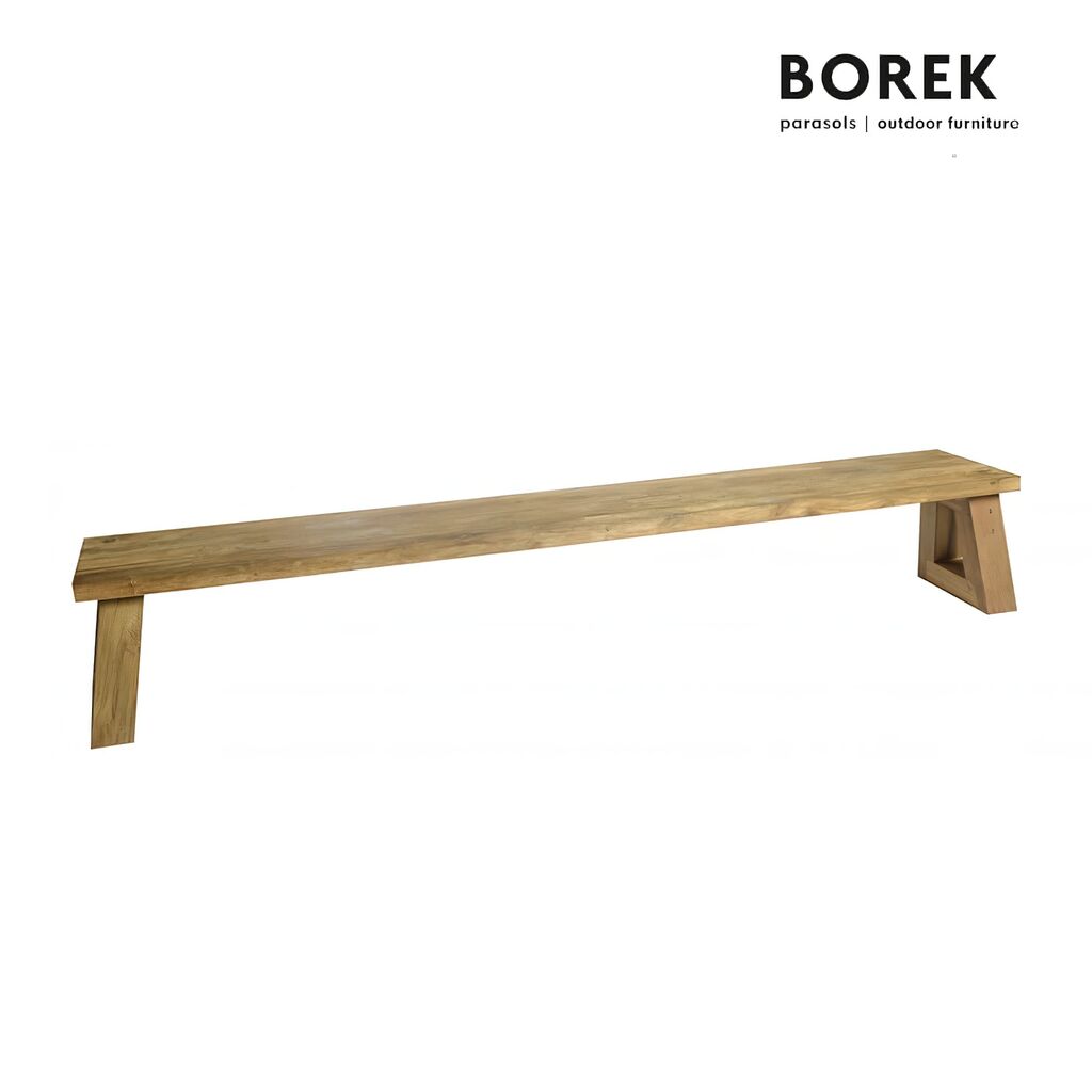  XXL Gartenbank Aus Recyceltem Teakholz - 300cm - Holzbank Parga
