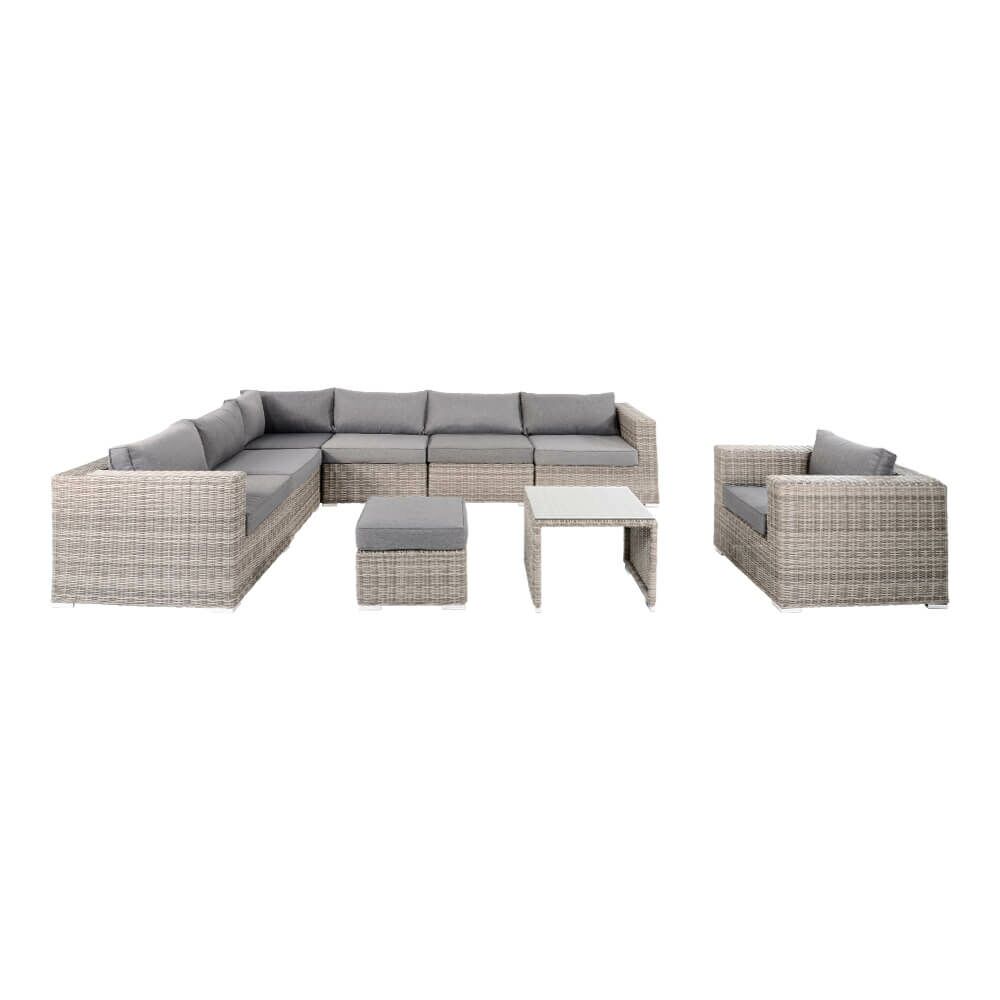  XXL Gartenlounge Mit Auflagen - Rattanoptik - Lounge Pari