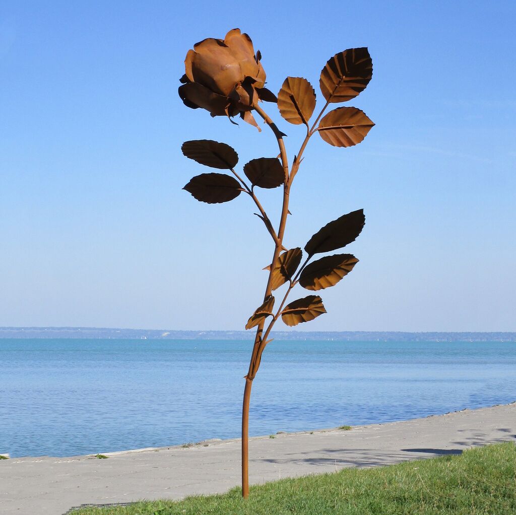  XXL Gartenrose Aus Stahl Mit Details Aus Handarbeit - Rosera