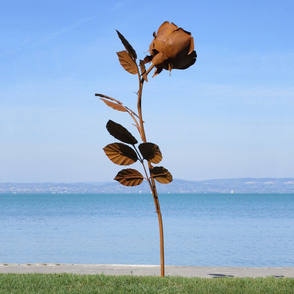  XXL Gartenrose Aus Stahl Mit Details Aus Handarbeit - Rosera